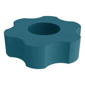 Foam Soft Seating - Six Point Gear (12" H) - Teal
