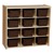 12-Tray Wooden Storage Unit - Assembled & w/ Chocolate Trays