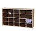20-Tray Wooden Storage Unit - Unassembled & w/ Chocolate Trays - Accessories not included