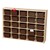 25-Tray Wooden Storage Unit - Unassembled & w/ Chocolate Trays - Accessories not included