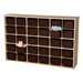30-Tray Wooden Storage Unit - Unassembled & w/ Chocolate Trays - Accessories not included