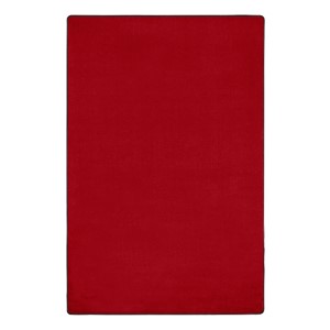 Heavy-Duty Solid Color Classroom Rug - Rectangle (7' 6" W x 12' L) - Rowdy Red