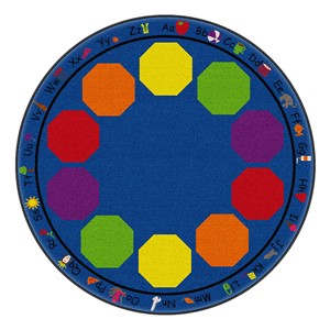 Alphabet Seating Rug™ - Round  (6' Diameter)