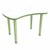 Shapes Accent Series Bowtie Collaborative Table w/ Whiteboard Top & Glides - Green Apple