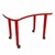 Shapes Accent Series Bowtie Collaborative Table w/ Whiteboard Top & Casters - Red