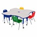 Preschool Bow Tie Mobile Collaborative Table & Assorted Chair Set