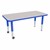 Rectangle Adjustable-Height Mobile Preschool Activity Table - 24" W x 48" L