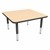 Square Adjustable-Height Mobile Preschool Activity Table-Chown ta Glide