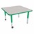 Square Adjustable-Height Mobile Preschool Activity Table-Chown ta Gygr