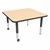 Square Adjustable-Height Mobile Preschool Activity Table-Chown ta Mpbk