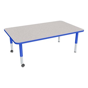 Rectangle Adjustable-Height Mobile Preschool Activity Table - 36" W x 60" L
