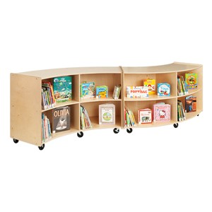 Concave Mobile Storage Shelving 36" H - Unassembled - Group
