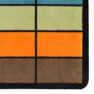 Classroom Squares Seating Rug - Neutral - Detail