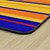 Primary Color Striped Classroom Rug  - Edges