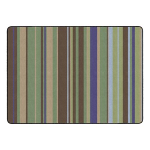Natural Color Striped Classroom Rug