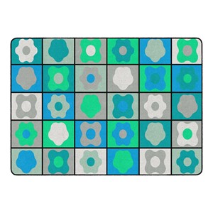 Contemporary Color Cog Seating Classroom Rug - Rectangle (6' W x 8' 4" L)