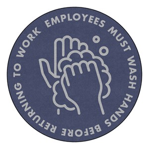 Employees Hand Wash Durable Rug - Round (6' Diameter)