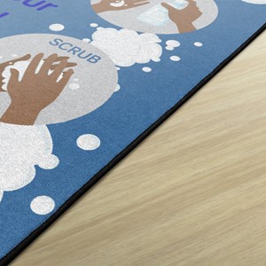 Let's Wash Our Hands! Durable Rug - Edge