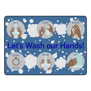 Let's Wash Our Hands! Durable Rug - Rectangle