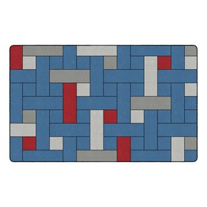 Shapes Accent Weave Rug - Blue/Red
