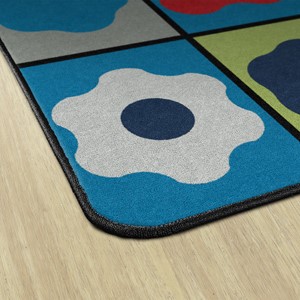 Shapes Accent Cog Seating Classroom Rug - Corner