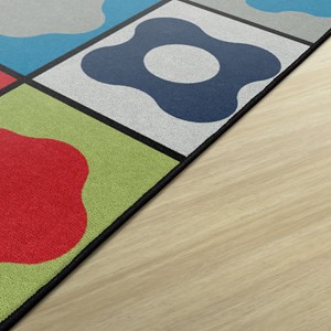 Shapes Accent Cog Seating Classroom Rug - Edge