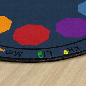 Shapes Accent Alphabet Seating Rug - Edge