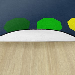 Shapes Accent Alphabet Seating Rug -Backing
