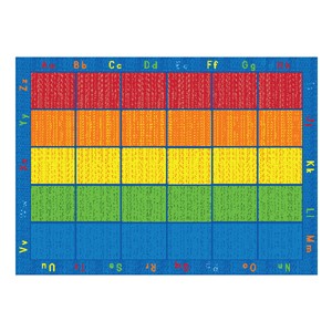 Five-Color Alphabet Seating Rug (6' W x 8' 4" L)
