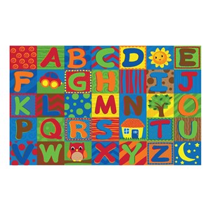 Alphabet Toddler Rug (7' 6" W x 12' L)