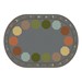 Alphabet Seating Natural Colors Rug - Oval (5' 10" W x 8' 4" L)