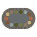 Alphabet Seating Natural Colors Rug - Oval (7' 6" W x 12' L)