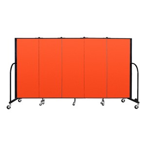 5' H Freestanding Portable Partition - Orange