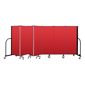 5' H Freestanding Portable Partition - 7 Panels (13' 1" L)