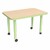 Shapes Accent Series Rectangle Collaborative Table w/ Casters