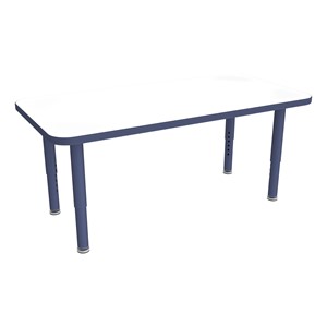 Shapes Accent Series Rectangle Collaborative Table w/ Whiteboard Top & Glides - Navy