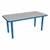 Shapes Accent Series Rectangle Collaborative Table w/ Glides - Cosmic Strandz Top w/ Brilliant Blue Legs