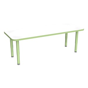 Shapes Accent Series Rectangle Collaborative Table w/ Whiteboard Top & Glides - Green Apple