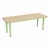 Shapes Accent Series Rectangle Collaborative Table w/ Glides (24" W x 60" L) - Maple Top w/ Green Apple Legs