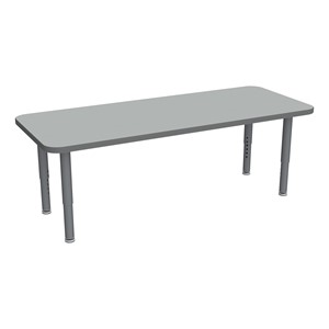 Shapes Accent Series Rectangle Collaborative Table w/ Glides - North Sea Top
