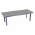 Shapes Accent Series Rectangle Collaborative Table w/ Glides (30" W x 72" L) - Cosmic Strandz Top w/ Navy Legs