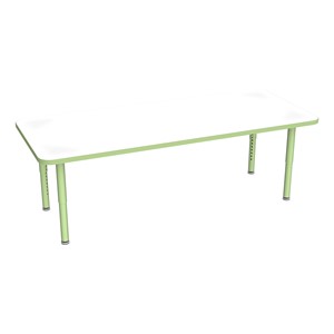 Shapes Accent Series Rectangle Collaborative Table w/ Whiteboard Top & Glides (30" W x72" L) - Green Apple