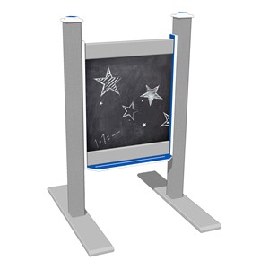 2' Wide Outdoor Portable Magnetic Chalkboard Panel - Single Panel - Blue/Slate/Mist