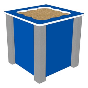 Children's Scallop Sandbox - Blue & Slate