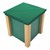 Children's Scallop Sandbox w/ Weather Proof Fabric Cover - Green & Latte
