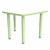 Shapes Accent Series Trapezoid Collaborative Table w/ Whiteboard Top & Glides - Green Apple