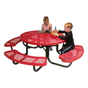 Round Portable Preschool Outdoor Picnic Table