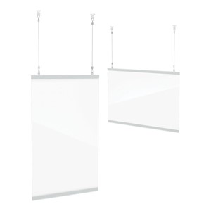 Hanging Clear Shield Set, 2 sizes shown