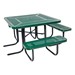 ADA Square Heavy-Duty Picnic Table w/ Round Perforation