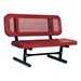 Outdoor Preschool Bench - Portable (Round Perforation) - Shown in red